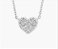 Mini Diamond Heart Necklace In 14k White Gold (1/10 Ct. Tw.)